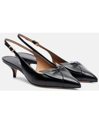 Ferragamo - Felli 40 Leather Slingback Pumps - Lyst