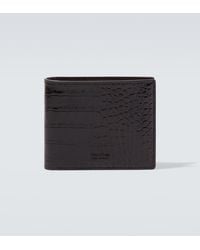 Tom Ford - Croc-Effect Patent Leather Bifold Wallet - Lyst