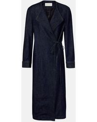 Dries Van Noten - Denim Wrap Coat - Lyst