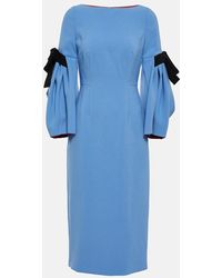 ROKSANDA - Venturi Bow-embellished Crepe Midi Dress - Lyst