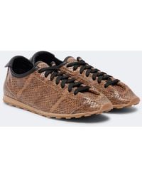Jacquemus - Tennis Snake-Effect Leather Sneakers - Lyst