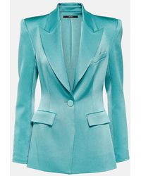Alex Perry - Aro Satin Single-Breasted Blazer - Lyst