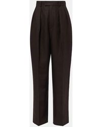 Loro Piana - Gerade High-Rise-Hose Aus Leinen - Lyst