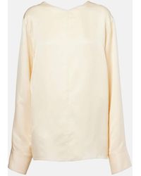 KHAITE - Top Durion Aus Satin - Lyst