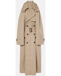 Balenciaga - Suspended Trench Cotton Twill Midi Dress - Lyst