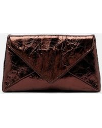 Dries Van Noten - Small Metallic Leather Clutch - Lyst