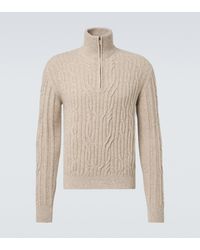 ZEGNA - Cable-Knit Wool And Cashmere Sweater - Lyst