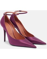 AMINA MUADDI - Anok 105 Satin Pumps - Lyst