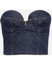 Magda Butrym - Denim Crop Top - Lyst