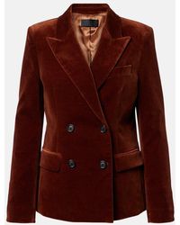 Nili Lotan - Veda Double-Breasted Velvet Blazer - Lyst