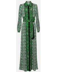 Diane von Furstenberg - Abito Lungo Joshua Con Stampa - Lyst