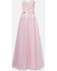 Costarellos - Edra Embellished Tulle Bustier Gown - Lyst