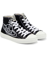 Vivienne Westwood Plimsoll Faux Leather Sneakers - Black