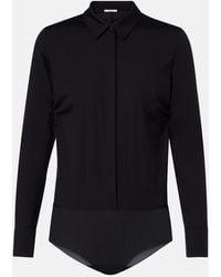 Wolford - Cotton-Blend Poplin Bodysuit - Lyst