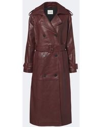 Arma - Noorah Belted Double-Breasted Leather Coat - Lyst