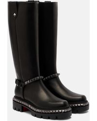 Christian Louboutin - Marinetta Pyraclou Leather Knee-High Boots - Lyst