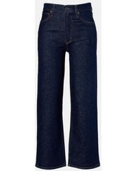 Agolde - Ren Crop High-Rise Wide-Leg Jeans - Lyst