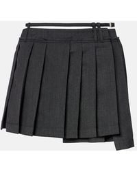 Acne Studios - Minifalda Asimetrica Plisada - Lyst
