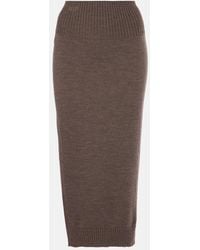 Max Mara - Melk Virgin Wool Midi Skirt - Lyst