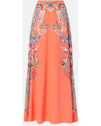 Etro - Paisley Silk Maxi Skirt - Lyst