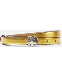 Etro - 15Mm Metallic Leather Belt - Lyst