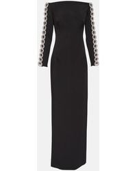 Safiyaa - Maimie Crystal-Embellished Crepe Gown - Lyst