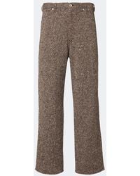 AURALEE - Wool Tweed Wide-Leg Pants - Lyst