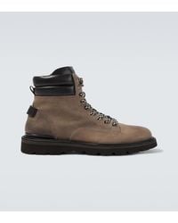 Bogner - Seoul Leather-Trimmed Suede Lace-Up Boots - Lyst