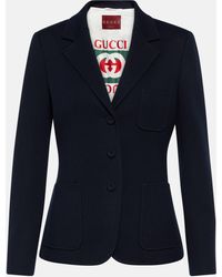 Gucci - Cotton Jersey Blazer - Lyst