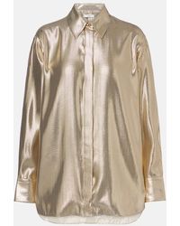JOSEPH - Capri Silk-Blend Lame Blouse - Lyst