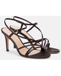 Gianvito Rossi - Strappy 85 Satin Sandals - Lyst