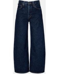 Agolde - Low Curve Cropped Mid-Rise Barrel-Leg Jeans - Lyst
