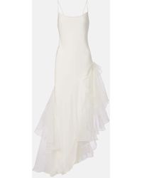 SIR. - Vestido De Novia Sage Flounce De Seda Con Volantes - Lyst