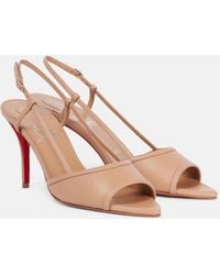 Christian Louboutin - Miss Z 80 Patent Leather Slingback Pumps - Lyst