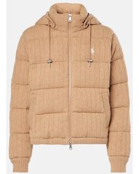 Polo Ralph Lauren - Cable-Knit Wool And Cashmere Down Jacket - Lyst