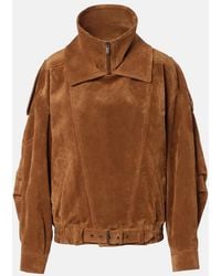 Saint Laurent - Suede Jacket - Lyst