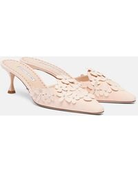 Manolo Blahnik - Mules Harnes 50 Aus Leder - Lyst