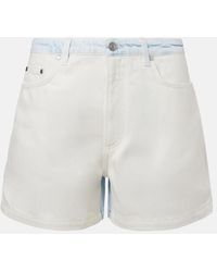Stella McCartney - Mid-Rise Denim Shorts - Lyst