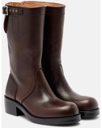 Dries Van Noten - Leather Biker Boots - Lyst