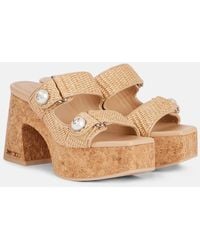 Jimmy Choo - Mules Fayence 95 Con Plateau - Lyst