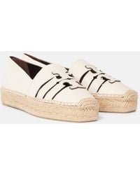 Tory Burch - Espadrilles Ines Double T Aus Leder - Lyst