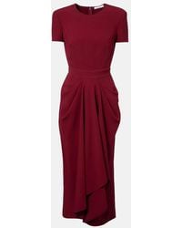Givenchy - Asymmetrical Draped Midi Dress - Lyst
