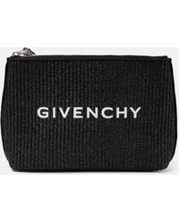 Givenchy - Pochette en raphia a logo - Lyst
