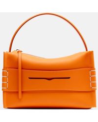 JW Anderson - Loafer Leather Top-Handle Bag - Lyst