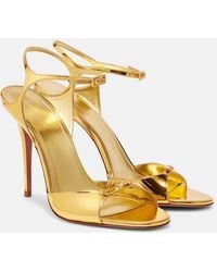 AMINA MUADDI - Adut 105 Metallic Leather Sandals - Lyst