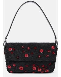 STAUD - Timmy Floral Beaded Shoulder Bag - Lyst