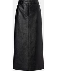 TOTEME - Leather Midi Skirt - Lyst