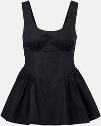 Proenza Schouler - Label Bader Cotton-Blend Poplin Top - Lyst