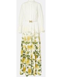 Oscar de la Renta - Maxikleid Aus Popeline - Lyst