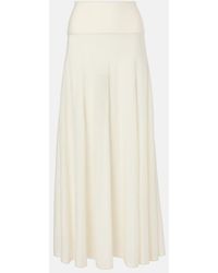 Alaïa - Low-Rise Virgin Wool Maxi Skirt - Lyst